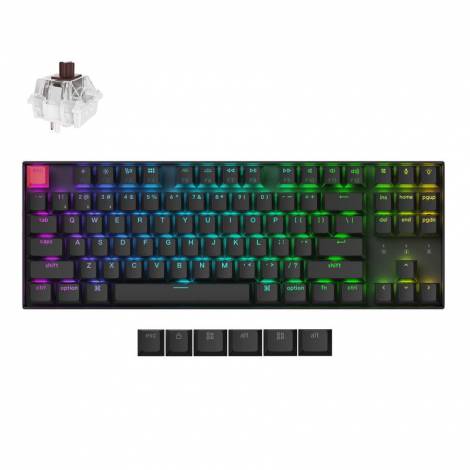 Keychron K8 V2 (K8X-H3) QMK Wireless Mechanical Keyboard Brown Switch HotSwap RGB 80% US Layout