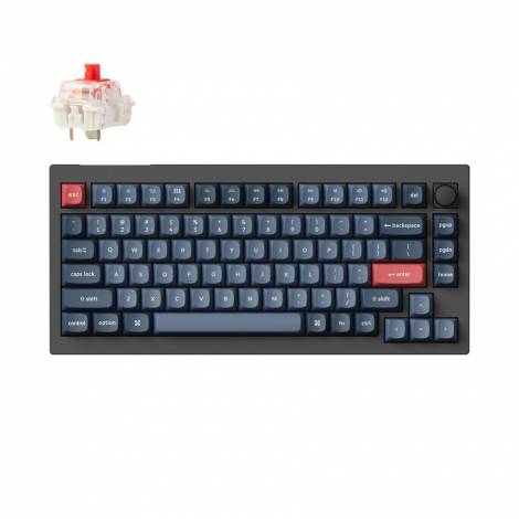 Keychron V1 Max (V1M-D1) QMK/VIA Wireless Custom Mechanical Keyboard Red Switch RGB 75% US Lay