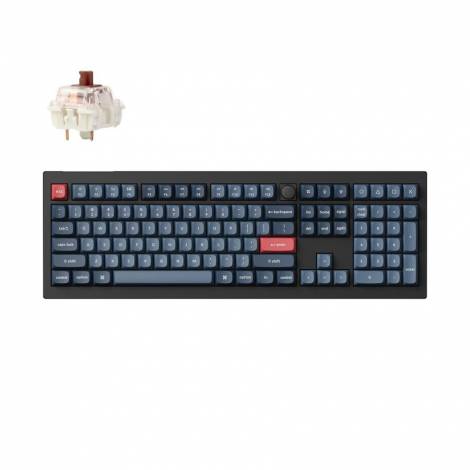 Keychron V6 Max (V6M-D3) QMK/VIA Wireless (BT/2,4/Wired) Custom Mechanical Keyboard Brown Switch