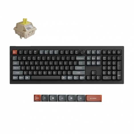 Keychron V6 Ultra (V6U-D4) QMK/VIA 8K Wireless Custom Mechanical Keyboard Banana Switch RGB 100% US