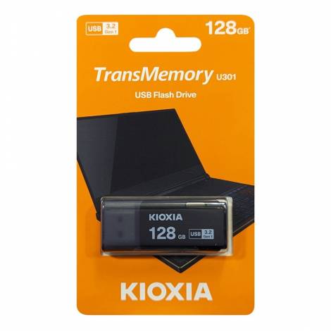 KIOXIA USB 3.2 FLASH STICK 128GB HAYABUSA BLACK U301