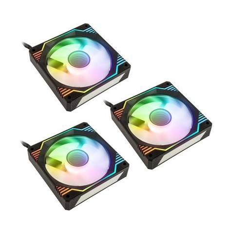 Kolink Umbra X 120mm ARGB High Performance PWM Fan Triple Pack - Black