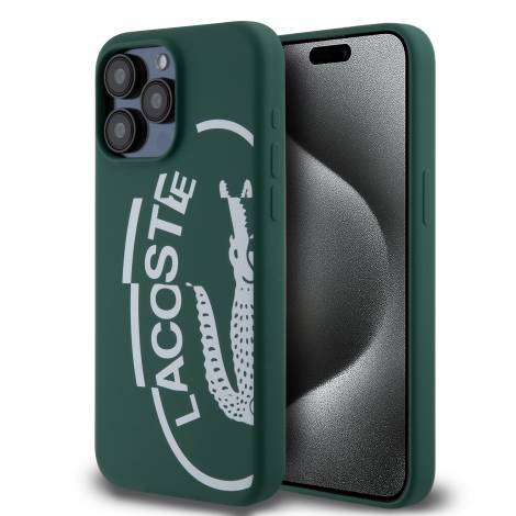 Lacoste Oval Logo Hard Case Θήκη προστασίας από Σιλικόνη για iPhone 15 Pro Max (Πράσινο/Λευκό)