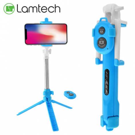 LAMTECH 2in1 TRIPOD & SELFIE STICK BLUE