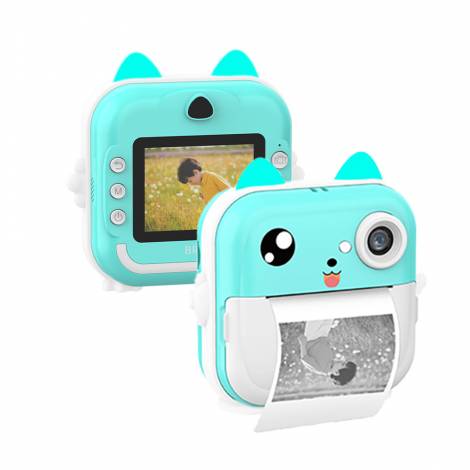 LAMTECH BLUETOOTH KID INSTANT CAMERA WHITE/GREEN