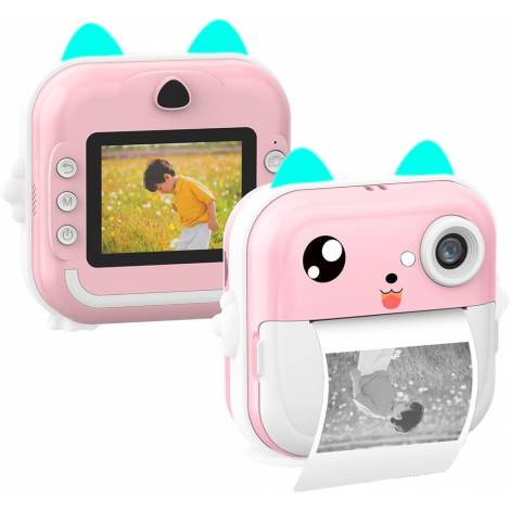 LAMTECH BLUETOOTH KID INSTANT CAMERA WHITE/PINK