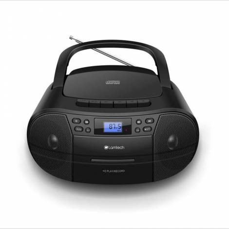 LAMTECH BLUETOOTH RADIO/CD/CASSETTE BOOMBOX BLACK