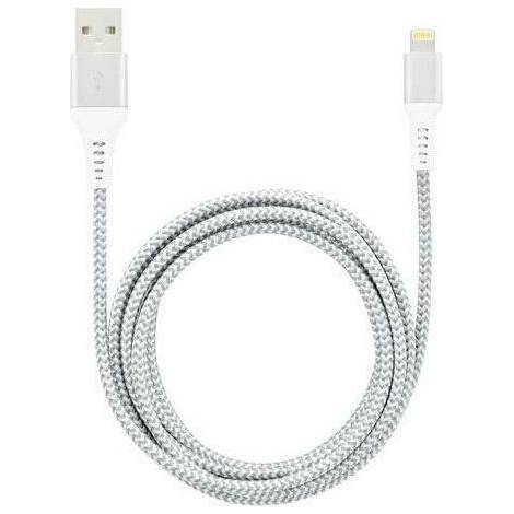 Lamtech Braided USB 2.0 to micro USB Cable Ασημί 2m (LAM450275)