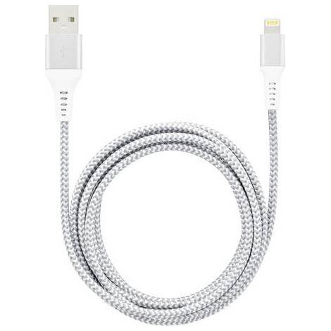 Lamtech Braided USB to Lightning Cable Λευκό 2m (LAM450282)