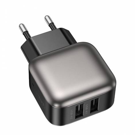 LAMTECH DUAL USB PORTABLE CHARGER 12W GREY