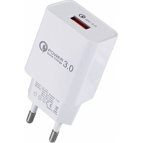 Lamtech Φορτιστής Χωρίς Καλώδιο με Θύρα USB-A 18W Quick Charge 3.0 Λευκός (LAM021950)