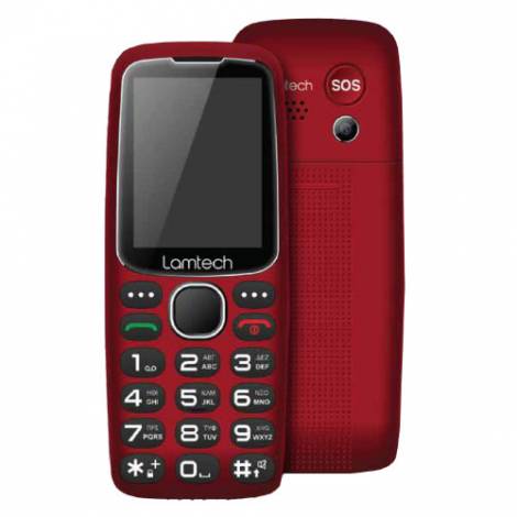 LAMTECH MOBILE PHONE 2.4' GR DUAL SIM TINY L II RED