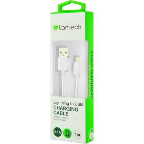 Lamtech Regular USB to Lightning Cable Λευκό 1m (LAM439881)