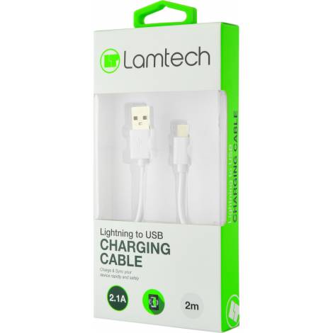 Lamtech Regular USB to Lightning Cable Λευκό 2m (LAM441013)