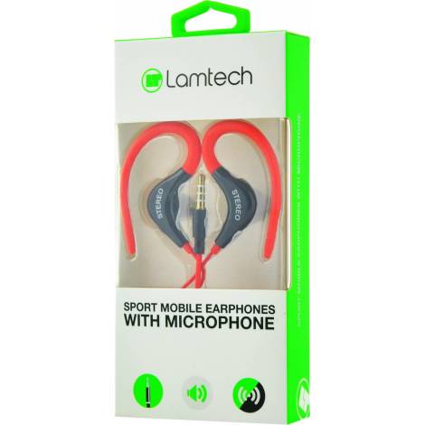 Lamtech Sport In-ear Handsfree με Βύσμα 3.5mm Κόκκινο (LAM020236)