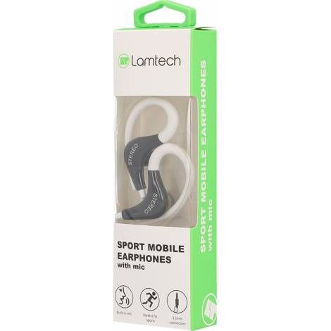 Lamtech Sport In-ear Handsfree με Βύσμα 3.5mm Λευκό (LAM020229)