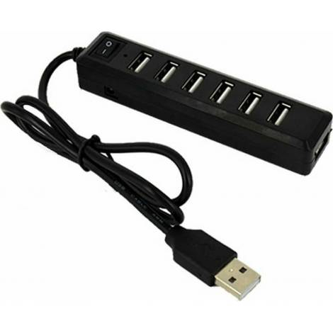 Lamtech USB 2.0 Hub 7 Θυρών με σύνδεση USB-A (LAM040501)