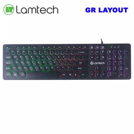 LAMTECH WIRED GR KEYBOARD WITH RAINBOW BACKLIGHT & CIRCLE KEYS