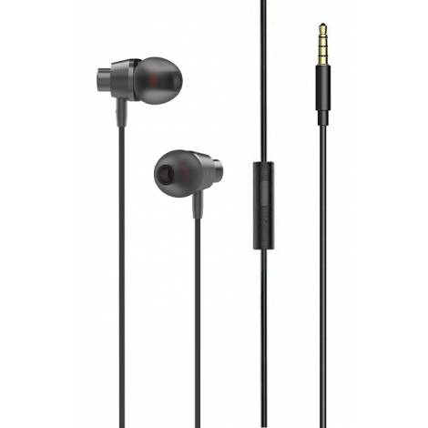 LDNIO earphones με μικρόφωνο HP05, 3.5mm, 1.2m, γκρι
