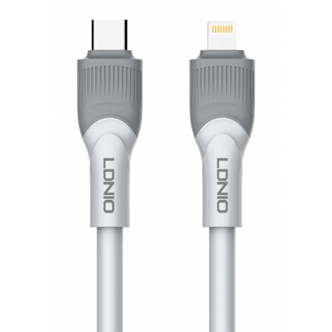 LDNIO καλώδιο Lightning σε USB-C LC601I, 30W PD, 1m, γκρι