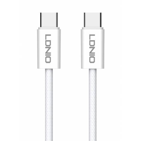 LDNIO καλώδιο USB-C LC901C, 65W PD, 480Mbps, 1m, λευκό