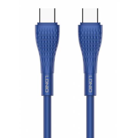 LDNIO καλώδιο USB-C σε USB-C LC672C, 65W PD, 2m, μπλε