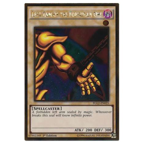 Left Arm of the Forbidden One - PGL2-EN025 - Gold Rare 1st Edition