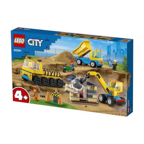 LEGO® City: Construction Trucks and Wrecking Ball Crane (60391)