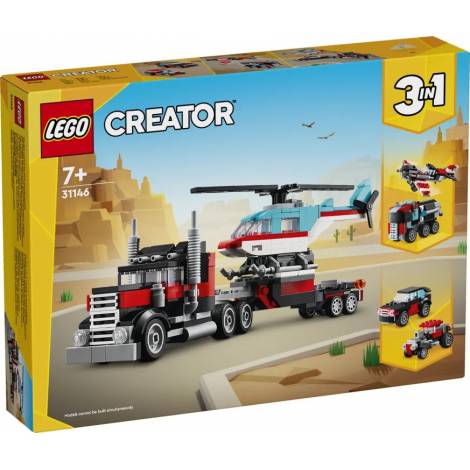 LEGO® Creator: Flatbed Truck with Helicopter Toy (31146)