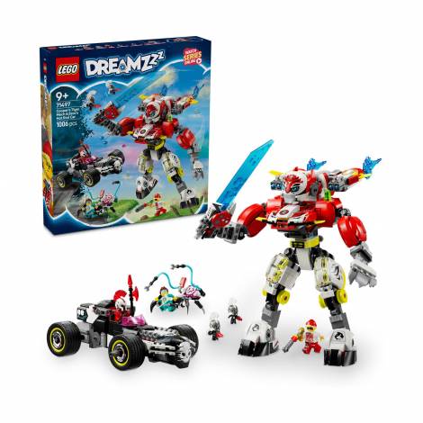 LEGO® DREAMZzz™: Cooper’s Tiger Mech & Zero’s Hot Rod Car (71497)