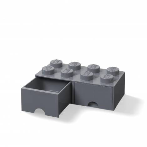 LEGO® ΚΟΥΤΙ ΑΠΟΘΗΚΕΥΣΗΣ ΟΡΘΟΓΩΝΙΟ ΣΚΟΥΡΟ ΓΚΡΙ ΣΥΡΤΑΡΩΤΟ - 40061754