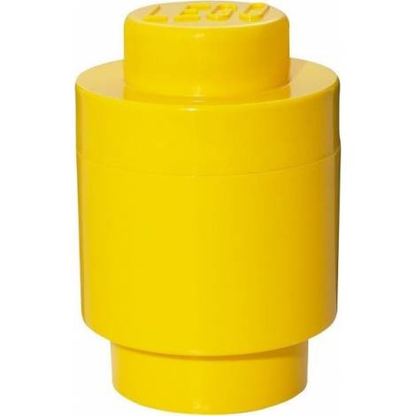 LEGO Storage Brick 1 Round Yellow (12.5 x 12.5 x 17.98 cm)