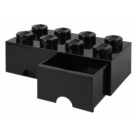 LEGO Storage Brick 8 Drawer Black (12.5 x 12.5 x 18 cm)