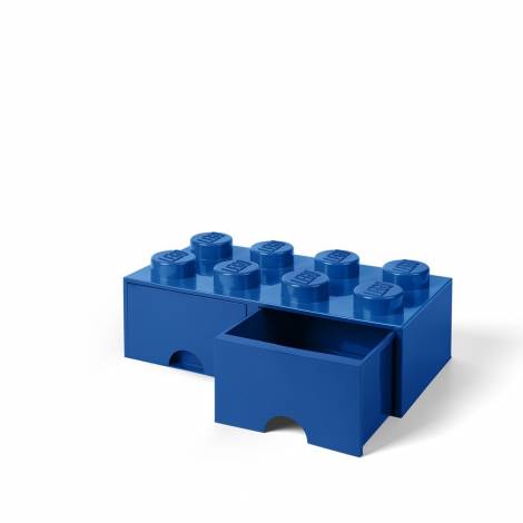 LEGO Storage Brick 8 Drawer Blue (12.5 x 12.5 x 18 cm)