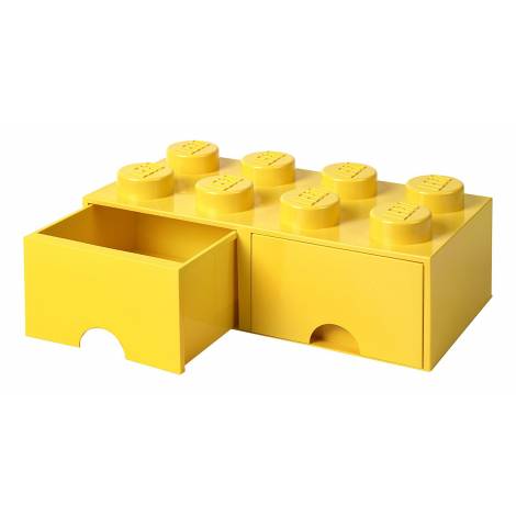 LEGO Storage Brick 8 Drawer Yellow (12.5 x 12.5 x 18 cm)