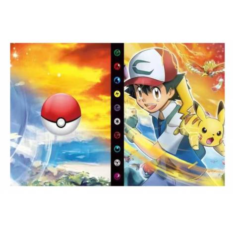 Lenticular(3D) Pokemon Album Ash&Pikachu Ho-oh and Poke ball (Holds 240 Cards)