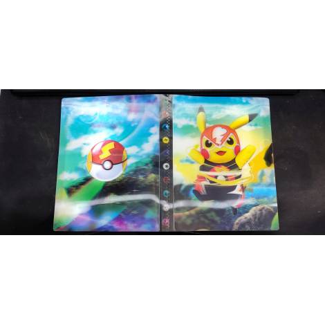 Lenticular Pokemon Album Pikachu Libre and Pikachu Libre ball (Holds 240 Cards)