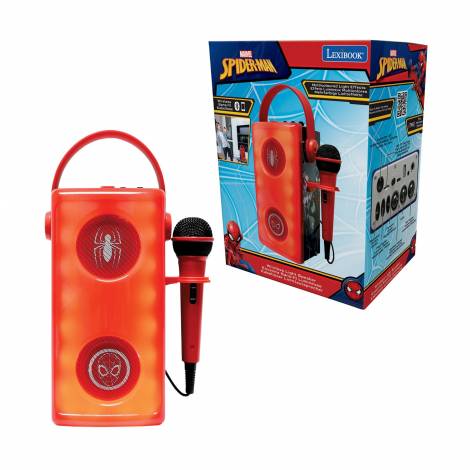 Lexibook Marvel: Spiderman - Bluetooth Speaker with Microphone & Light Effects (25.BTP185SPZ)