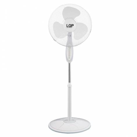 LGP ROUND BASE STAND FAN 16' 40CM 45W WITH TIMER WHITE