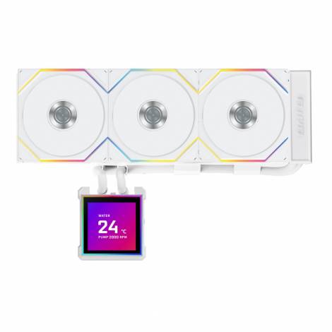 Lian Li Hydroshift II LCD-S 360TL White - RGB AIO CPU Cooler - 3.4