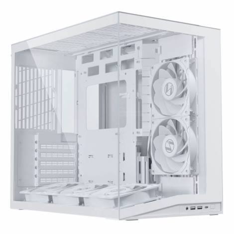 Lian Li O11D Mini V2 FLOW WHITE - ATX PC GAMING CASE - 5x FANS - IMPROVED AIRFLOW - GPU SUPPORT BRAC