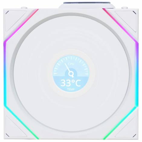 Lian Li UNI FAN TL-LCD Wireless 120 White (1pc) Case Fan - No Controller Included