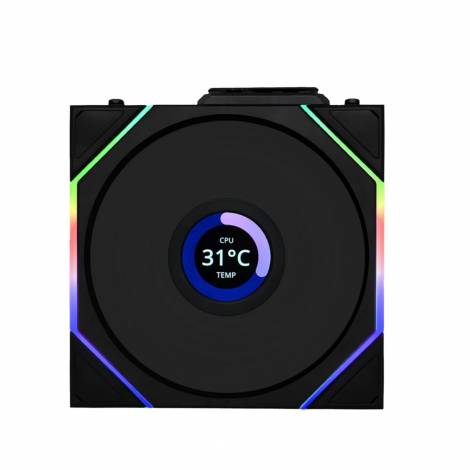 Lian Li UNI FAN TL-LCD Wireless Reverse 120 Black (1pc) Case Fan