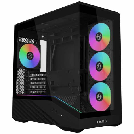 Lian Li Vector V100 Mini Black - 4 x 120mm ARGB - Mini/Micro ATX - LED RGB Strip - Tempered Glass
