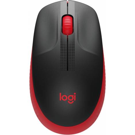Logitech M190 Wireless Mouse Charcoal Black / Red