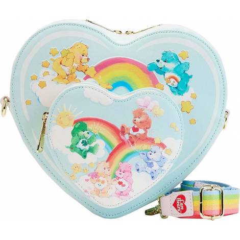 Loungefly Care Bears - Heart Cloud Party Rainbow Strap Crossbody Bag (CBTB0006)