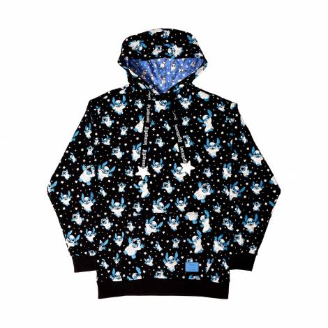 Loungefly Disney: Lilo  Stitch - Stitch Ghost Hooded Sweatshirt (L) (Glows In The Dark) (WDHD0058L)