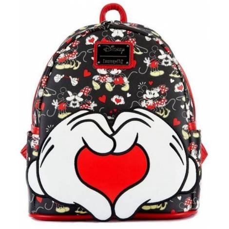 Loungefly: Disney Mickey And Minnie Heart Hands Mini Backpack (WDBK2061)