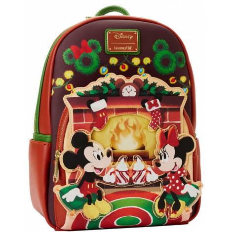 Loungefly Disney - Mickey And Minnie Hot Cocoa Fireplace Light Up Mini Backpack (WDBK2773)