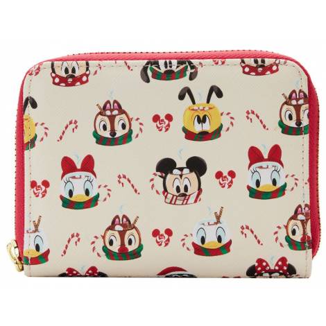 Loungefly Disney - Mickey And Minnie Hot Cocoa Mugs AOP Zip Around Wallet (WDWA2354)